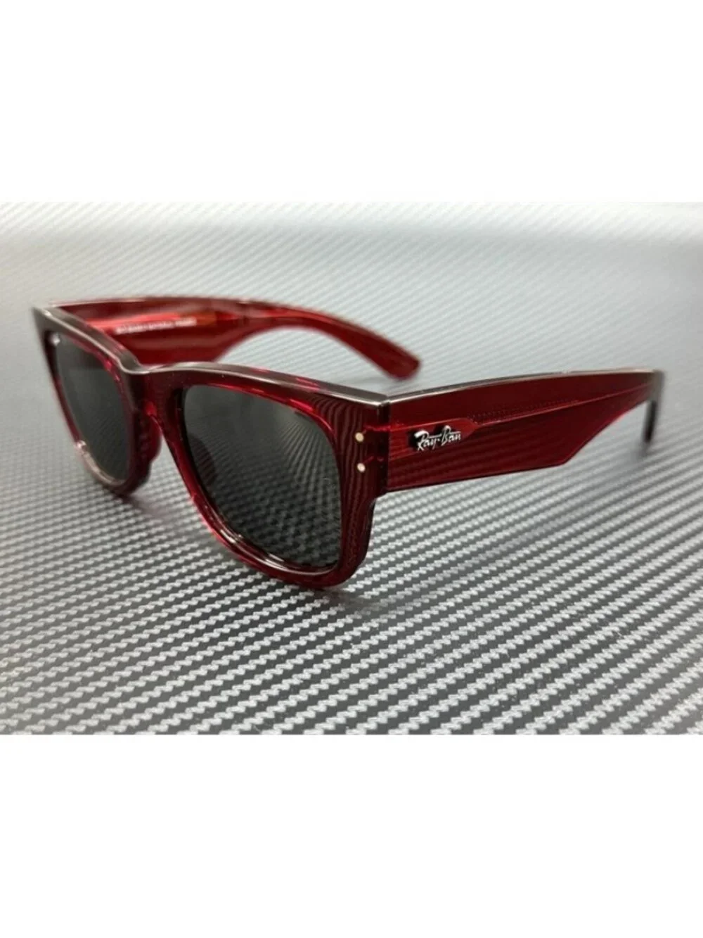 New Ray Ban Men Transparent Red Sunglasses 51-21-145